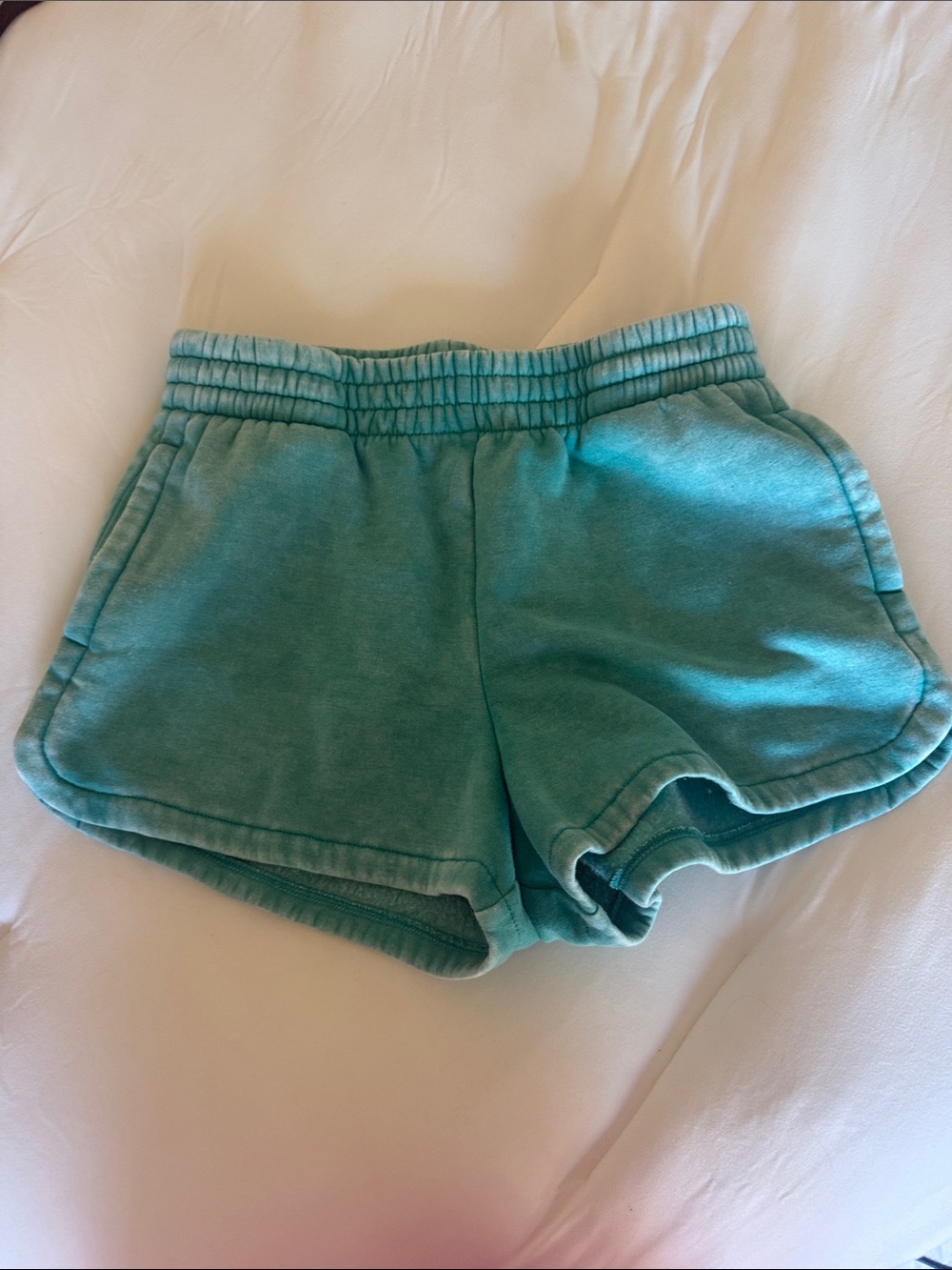 Women’s Teal Pull-On Athletic Shorts with Elastic Waist